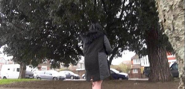  Bbw babe Sarah-Janes public flashing and outdoor exhibitionism of amateur mum